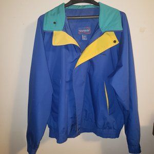 Vintage Trademark Sportswear Olympic Jacket IBM XL  Men’s Blue, Yellow, Green